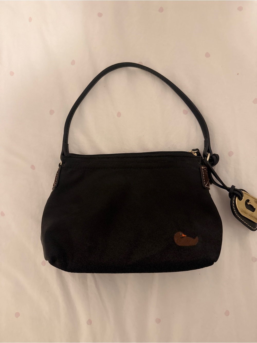 Dooney & Bourke Crossbody Bag Black Nylon w/ Leather Strap